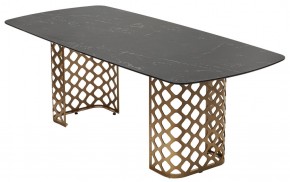 Стол CHIAVARI 220 KL-116 Черный мрамор матовый, итальянская керамика / бронзовый, ®DISAUR в Качканаре - kachkanar.ok-mebel.com | фото 7