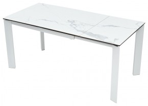 Стол CORNER 120 MATTE STATUARIO Белый мрамор матовый керамика, стекло/ белый каркас, ®DISAUR в Качканаре - kachkanar.ok-mebel.com | фото 3