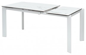 Стол CORNER 120 MATTE STATUARIO Белый мрамор матовый керамика, стекло/ белый каркас, ®DISAUR в Качканаре - kachkanar.ok-mebel.com | фото 4
