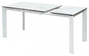 Стол CORNER 120 MATTE STATUARIO Белый мрамор матовый керамика, стекло/ белый каркас, ®DISAUR в Качканаре - kachkanar.ok-mebel.com | фото 5