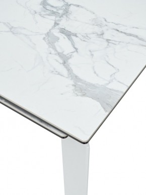 Стол CORNER 120 MATTE STATUARIO Белый мрамор матовый керамика, стекло/ белый каркас, ®DISAUR в Качканаре - kachkanar.ok-mebel.com | фото 6
