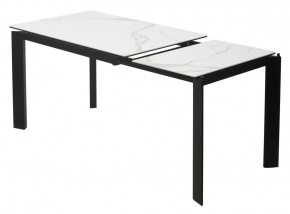 Стол CORNER 120 MATTE STATUARIO Белый мрамор матовый керамика, стекло/ черный каркас, ®DISAUR в Качканаре - kachkanar.ok-mebel.com | фото 4