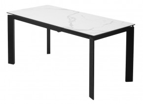 Стол CORNER 120 MATTE STATUARIO Белый мрамор матовый керамика, стекло/ черный каркас, ®DISAUR в Качканаре - kachkanar.ok-mebel.com | фото 5