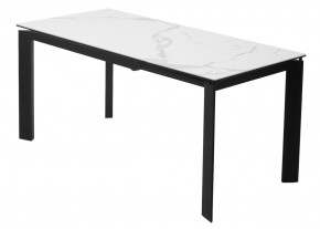 Стол CORNER 120 MATTE STATUARIO Белый мрамор матовый керамика, стекло/ черный каркас, ®DISAUR в Качканаре - kachkanar.ok-mebel.com | фото 6
