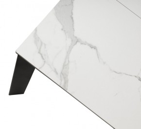 Стол CORNER 120 MATTE STATUARIO Белый мрамор матовый керамика, стекло/ черный каркас, ®DISAUR в Качканаре - kachkanar.ok-mebel.com | фото 8