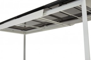 Стол CREMONA 140 HIGH GLOSS STATUARIO Белый мрамор глянцевый, керамика/ белый каркас, ®DISAUR в Качканаре - kachkanar.ok-mebel.com | фото 2