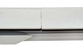 Стол CREMONA 140 HIGH GLOSS STATUARIO Белый мрамор глянцевый, керамика/ белый каркас, ®DISAUR в Качканаре - kachkanar.ok-mebel.com | фото 3
