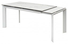 Стол CREMONA 140 HIGH GLOSS STATUARIO Белый мрамор глянцевый, керамика/ белый каркас, ®DISAUR в Качканаре - kachkanar.ok-mebel.com | фото 7