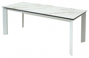 Стол CREMONA 160 KL-188 Контрастный мрамор / белый каркас, ®DISAUR в Качканаре - kachkanar.ok-mebel.com | фото 3