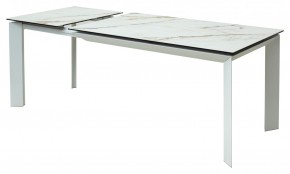 Стол CREMONA 160 KL-188 Контрастный мрамор / белый каркас, ®DISAUR в Качканаре - kachkanar.ok-mebel.com | фото 6