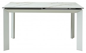 Стол CREMONA 160 KL-188 Контрастный мрамор / белый каркас, ®DISAUR в Качканаре - kachkanar.ok-mebel.com | фото 8