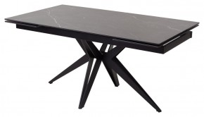 Стол FORIO 160 MATT BLACK MARBLE SOLID CERAMIC / BLACK, ®DISAUR в Качканаре - kachkanar.ok-mebel.com | фото 1