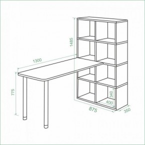 Стол компьютерный Bartolo в Качканаре - kachkanar.ok-mebel.com | фото 2