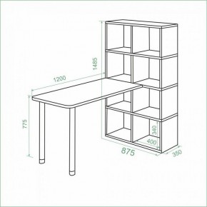 Стол компьютерный Bartolo в Качканаре - kachkanar.ok-mebel.com | фото 3