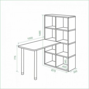 Стол компьютерный Bartolo в Качканаре - kachkanar.ok-mebel.com | фото 3