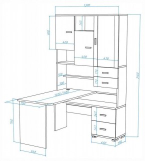 Стол компьютерный Домино СР-620-160 в Качканаре - kachkanar.ok-mebel.com | фото 2