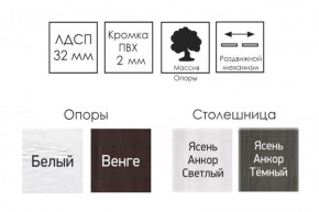 Стол раскладной Ялта-2 (опоры массив резной) в Качканаре - kachkanar.ok-mebel.com | фото 4