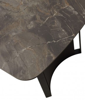 Стол RASMUS 160 KL-80 Серый мрамор, итальянская керамика / черный каркас, ®DISAUR в Качканаре - kachkanar.ok-mebel.com | фото 9