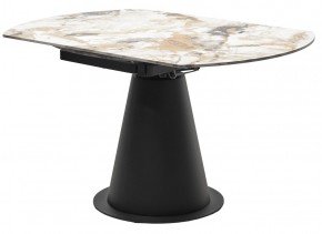 Стол TERAMO 135 GLOSS GRAND JADE SOLID CERAMIC, керамика, поворотн.механизм / Черный каркас, ®DISAUR в Качканаре - kachkanar.ok-mebel.com | фото 10