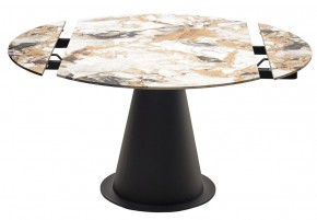 Стол TERAMO 135 GLOSS GRAND JADE SOLID CERAMIC, керамика, поворотн.механизм / Черный каркас, ®DISAUR в Качканаре - kachkanar.ok-mebel.com | фото 14