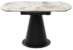 Стол TERAMO 135 GLOSS GRAND JADE SOLID CERAMIC, керамика, поворотн.механизм / Черный каркас, ®DISAUR в Качканаре - kachkanar.ok-mebel.com | фото 16