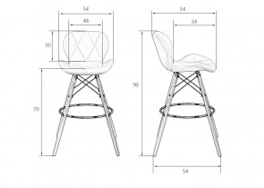 Стул барный DOBRIN BUTTERFLY BAR, ножки светлый бук, цвет белый в Качканаре - kachkanar.ok-mebel.com | фото 6