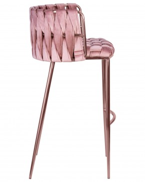 Стул барный DOBRIN EMMA ROSE GOLD, розовый велюр (VF-10) в Качканаре - kachkanar.ok-mebel.com | фото 3