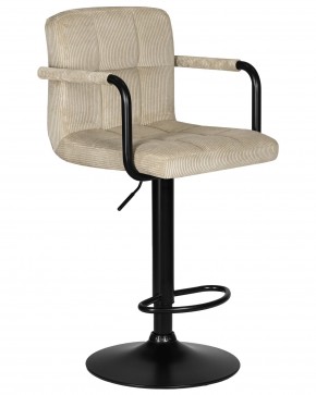Стул барный DOBRIN KRUGER ARM BLACK, бежевый вельвет (LAR-E2041-04) в Качканаре - kachkanar.ok-mebel.com | фото 2