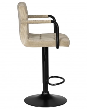 Стул барный DOBRIN KRUGER ARM BLACK, бежевый вельвет (LAR-E2041-04) в Качканаре - kachkanar.ok-mebel.com | фото 3