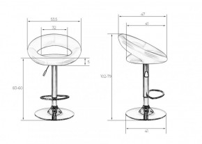 Стул барный DOBRIN MIRA LM-5001 (бордовый) в Качканаре - kachkanar.ok-mebel.com | фото 3