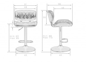 Стул барный DOBRIN MORGAN, цвет зеленый глянец PU 1890-14 в Качканаре - kachkanar.ok-mebel.com | фото 4
