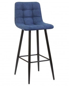 Стул барный DOBRIN NICOLE, черные матовые ножки, синяя ткань (UF860-14B) в Качканаре - kachkanar.ok-mebel.com | фото