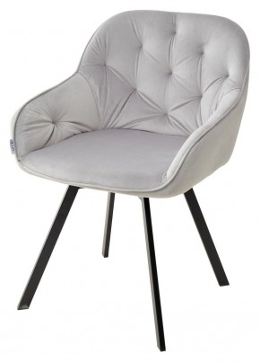 Стул GALE 360 град. поворот. BLUVEL-03 LIGHT GREY, велюр/ черный каркас, М-City в Качканаре - kachkanar.ok-mebel.com | фото