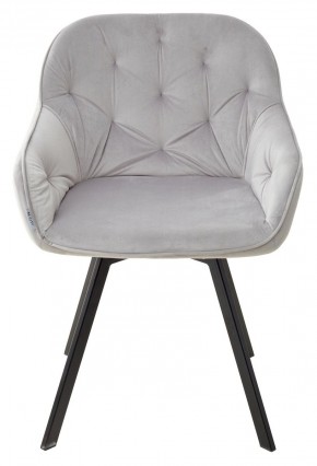 Стул GALE 360 град. поворот. BLUVEL-03 LIGHT GREY, велюр/ черный каркас, М-City в Качканаре - kachkanar.ok-mebel.com | фото 3