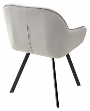 Стул GALE 360 град. поворот. BLUVEL-03 LIGHT GREY, велюр/ черный каркас, М-City в Качканаре - kachkanar.ok-mebel.com | фото 4