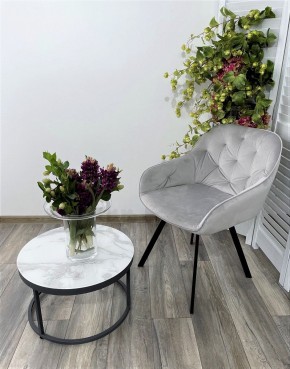 Стул GALE 360 град. поворот. BLUVEL-03 LIGHT GREY, велюр/ черный каркас, М-City в Качканаре - kachkanar.ok-mebel.com | фото 6