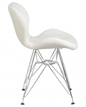 Стул обеденный DOBRIN BUTTERFLY CHROME, ножки хром, цвет белый в Качканаре - kachkanar.ok-mebel.com | фото 3