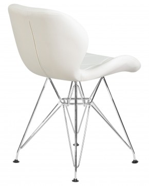 Стул обеденный DOBRIN BUTTERFLY CHROME, ножки хром, цвет белый в Качканаре - kachkanar.ok-mebel.com | фото 4