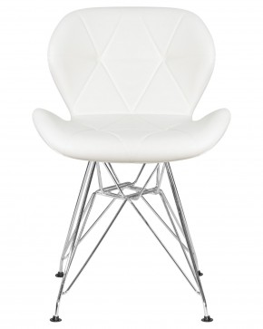 Стул обеденный DOBRIN BUTTERFLY CHROME, ножки хром, цвет белый в Качканаре - kachkanar.ok-mebel.com | фото 6