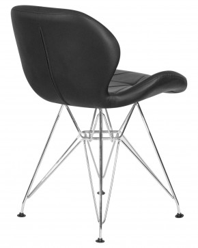 Стул обеденный DOBRIN BUTTERFLY CHROME, ножки хром, цвет чёрный в Качканаре - kachkanar.ok-mebel.com | фото 4