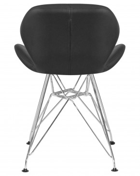 Стул обеденный DOBRIN BUTTERFLY CHROME, ножки хром, цвет чёрный в Качканаре - kachkanar.ok-mebel.com | фото 5