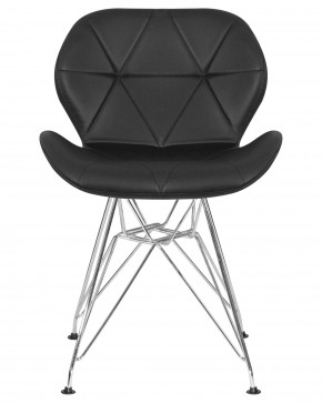 Стул обеденный DOBRIN BUTTERFLY CHROME, ножки хром, цвет чёрный в Качканаре - kachkanar.ok-mebel.com | фото 7