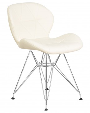 Стул обеденный DOBRIN BUTTERFLY CHROME, ножки хром, цвет кремовый в Качканаре - kachkanar.ok-mebel.com | фото 2