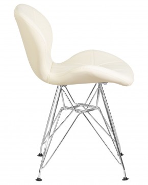 Стул обеденный DOBRIN BUTTERFLY CHROME, ножки хром, цвет кремовый в Качканаре - kachkanar.ok-mebel.com | фото 3