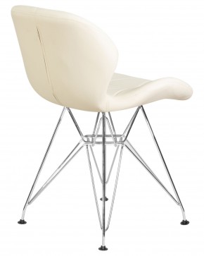 Стул обеденный DOBRIN BUTTERFLY CHROME, ножки хром, цвет кремовый в Качканаре - kachkanar.ok-mebel.com | фото 4