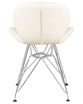 Стул обеденный DOBRIN BUTTERFLY CHROME, ножки хром, цвет кремовый в Качканаре - kachkanar.ok-mebel.com | фото 5