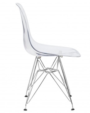 Стул обеденный DOBRIN DSR CASPER, ножки хром, цвет прозрачный в Качканаре - kachkanar.ok-mebel.com | фото 3