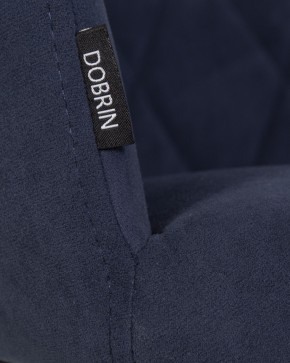 Стул обеденный DOBRIN ROBY, ЭМАЛЬ ЧЕРНЫЙ МУАР велюр Catania Dark Blue в Качканаре - kachkanar.ok-mebel.com | фото 9
