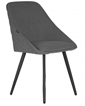 Стул обеденный DOBRIN STELLA, ЭМАЛЬ ЧЕРНЫЙ МУАР велюр Catania Stone в Качканаре - kachkanar.ok-mebel.com | фото 2