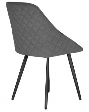 Стул обеденный DOBRIN STELLA, ЭМАЛЬ ЧЕРНЫЙ МУАР велюр Catania Stone в Качканаре - kachkanar.ok-mebel.com | фото 4